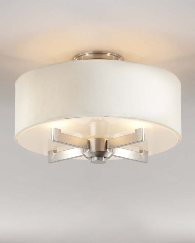 "Silver Satin" Semi-Flush Ceiling Fixture